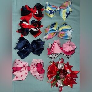 Colorful Kids Hair Bow Set